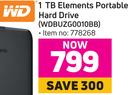 WD 1TB Elements Portable Hard Drive (WDBUZG0010BB)
