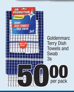 Goldermarc Terry Dish Towels & Swab-3s Per Pack