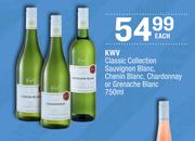 KWV Classic Collection Sauvignon Blanc,Chenin Blanc,Chardonnay Or Grenache Blanc-750ml Each