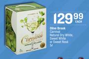 Olive Brook Carnival Natural Dry White,Sweet White Or Sweet Rose-5Ltr Each