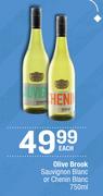 Olive Brook Sauvignon Blanc Or Chenin Blanc-750ml Each