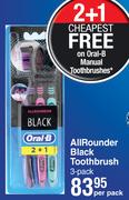 All Rounder Black Toothbrush-Per Pack
