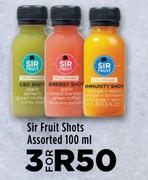 Sir Fruit Shots Assorted-For 3 x 100ml
