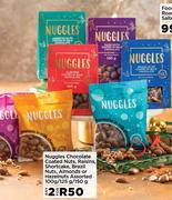Nuggles Chocolate Coated Nuts,Raisins,Shortcake,Brazil Nuts,Almonds Or Hazelnuts-2 x 100g/125g/150g