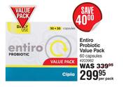 Entiro Probiotic Value Pack 60 Capsules 203982-Per Pack