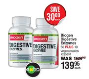 Biogen Digestive Enzymes 60 Plus 10 Vegicapsules 229307-Each