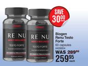 Biogen Renu Testo Forte 60 Capsules 409954-Each