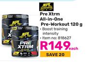 NPL Pre Xtrm All-In-One Pre-Workout-120g Each
