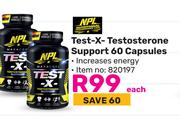 NPL Test-X-Testosterone Support 60 Capsules-Each