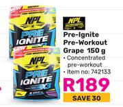 NPL Pre-Ignite Pre-Workout Grape-150g