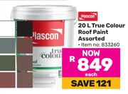 Plascon 20L True Colour Roof Paint Assorted-Each