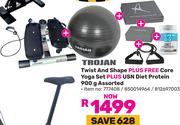 Trojan Twist & Shape Plus Free Core Yoga Mat Plus USN Diet Protein 900g Assorted