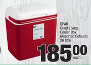 Spar Good Living 26Ltr Cooler Box (Assorted Colours)-Each