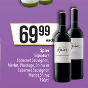 Spier Signature Cabernet Sauvignon, Merlot, Pinotage, Shiraz Or Cab Sauvignon Merlot Shiraz-750ml EA