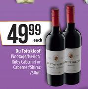 Du Toitskloof Pinotage/Merlot/Ruby Cabernet Or Cabernet/Shiraz-750ml Each
