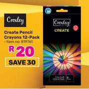 Croxley Create Pencil Crayons 12 Pack