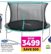Bounceking 12 ft (3.6 m) Trampoline With Steel Ring