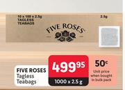 Five Roses Tagless Teabags-1000 x 2.5g