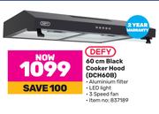 Defy 60cm Black Cooker Hood DCH60B