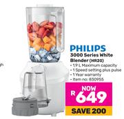Philips 3000 Series White Blender HR20