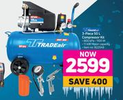 Tradeair 3 Piece 50L Compressor Kit
