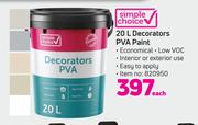 Simple Choice Decorators PVA paint-20L Each