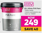 Simple Choice 20L White PVA Paint