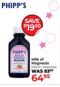 Phipp's Milk Of Magnesia Assorted-100ml