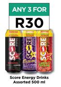 Score Energy Drinks Assorted-For Any 3 x 500ml