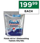 Finish All In 1 Dishwashing Tablets-50's/56's Each
