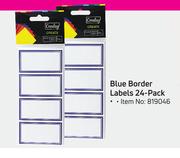 Croxley Blue Border Labels (24 Pack)-Per Pack