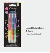 Croxley Liquid Highlighters (3 Pack)-Per Pack