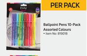 Croxley Ballpoint Pens (10 Pack) Assorted Colours-Per Pack