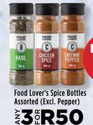 Food Lover's Spice Bottles Assorted (Excl.Pepper)-For 3