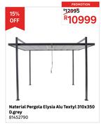 Naterial Pergola Elsia Alu Textyl 310 x 350 Dark Grey 81452790