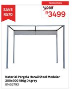 Naterial Pergola Horali Steel Modular 200 x 300 180g Dark Grey 81452793