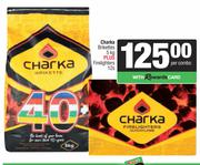 Charka Brikettes 5Kg Plus Firelighters 12s-Per Combo