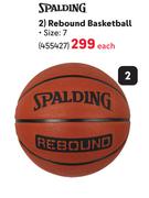 Spalding Rebound Basketball Size 7-Each