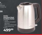 Stellar Stainless Steel Cordless Kettle 1.7L