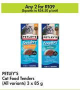 Petley's Cat Food Tenders (All Variants)-For 2 x 3 x 85g