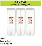 Aro Foam Cups-For 3 x 50 x 350ml