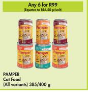 Pamper Cat Food (All Variants)-For 6 x 385/400g