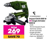 Stormforce Impact Drill 500W Or Angle Grinder 500W-Each