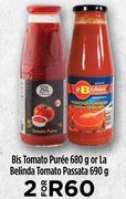 Bis Tomato Puree 680g Or La Belinda Tomato Passata 690g-For 2