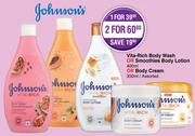 Johnson's Vita Rich Body Wash Or Smoothies Body Lotion 400ml Or Body Cream 350ml-For 1