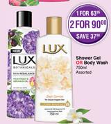 Lux Shower Gel Or Body Wash (Assorted)-750ml