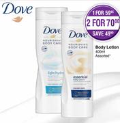 Dove Body Lotion-For 2 x 400ml