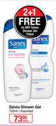 Sanex Shower Gel (Assorted)-750ml Each