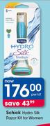 Schick Hydro Silk Razor Kit For Women-Per Kit