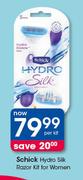 Schick Hydro Silk Razor Kit For Women-Per Kit